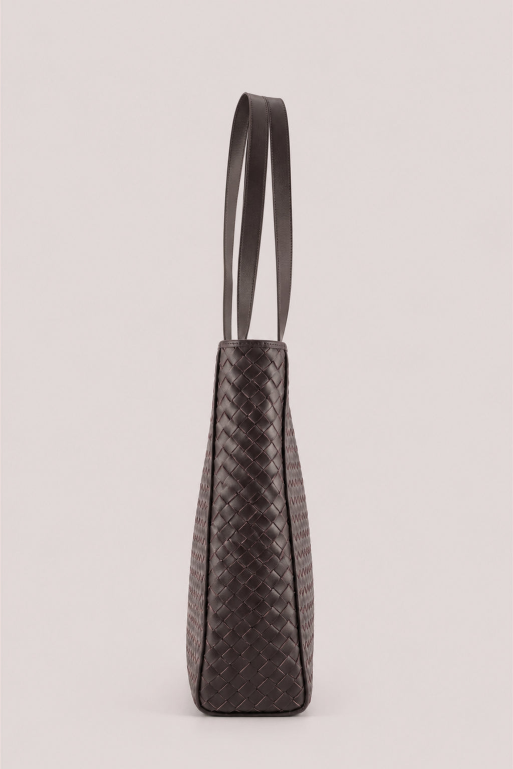 Emilio Large Woven Leather Tote Brown