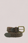Teo Woven Leather Belt Brown