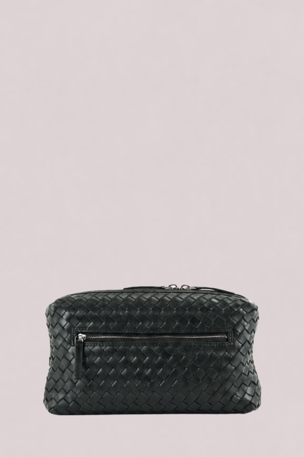 Marco Woven Leather Cross Body Black