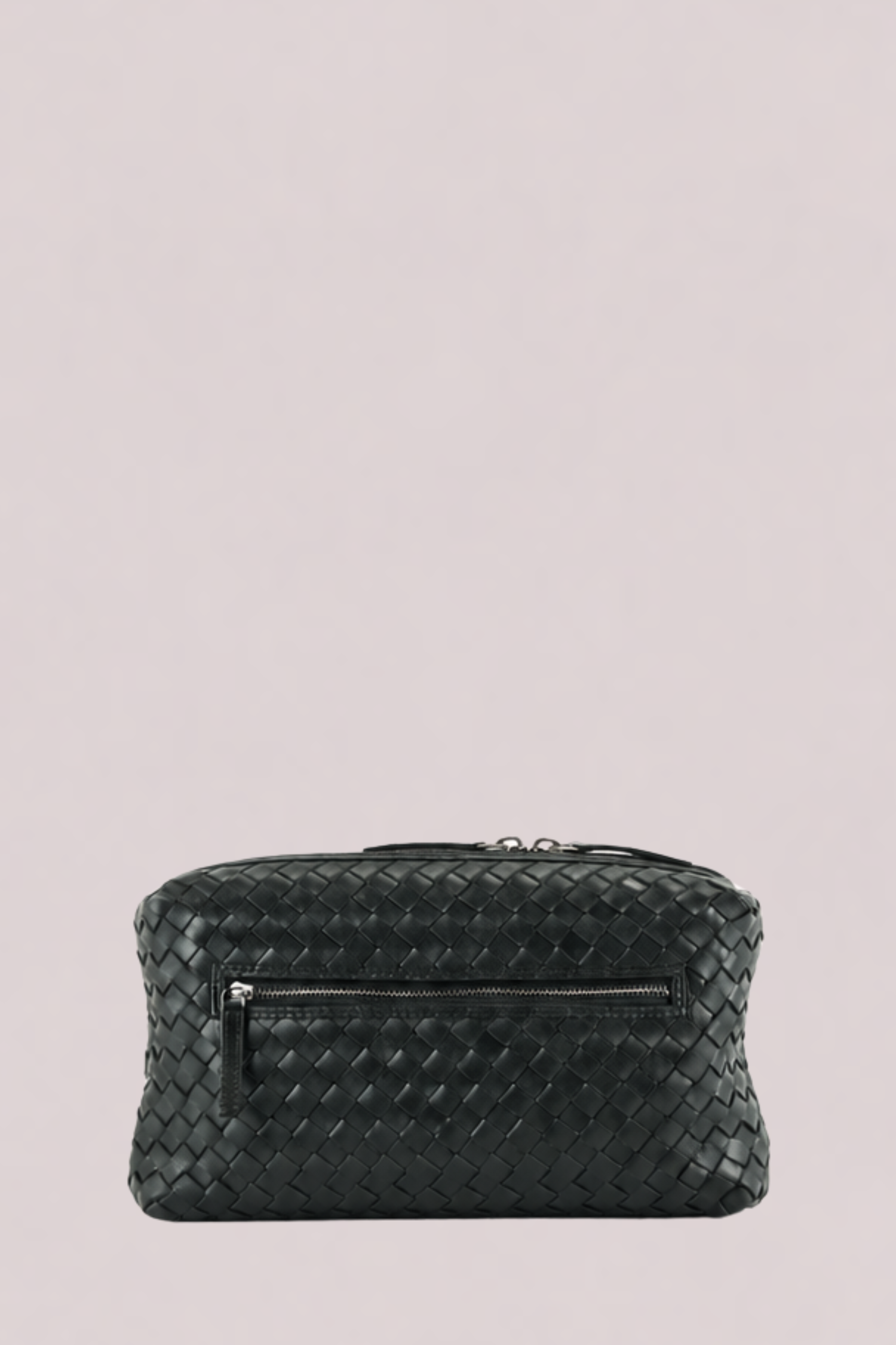 Marco Woven Leather Cross Body Black